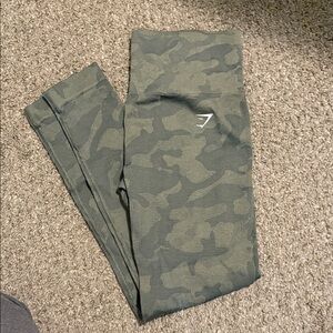 Gymshark Camo Leggings - Green